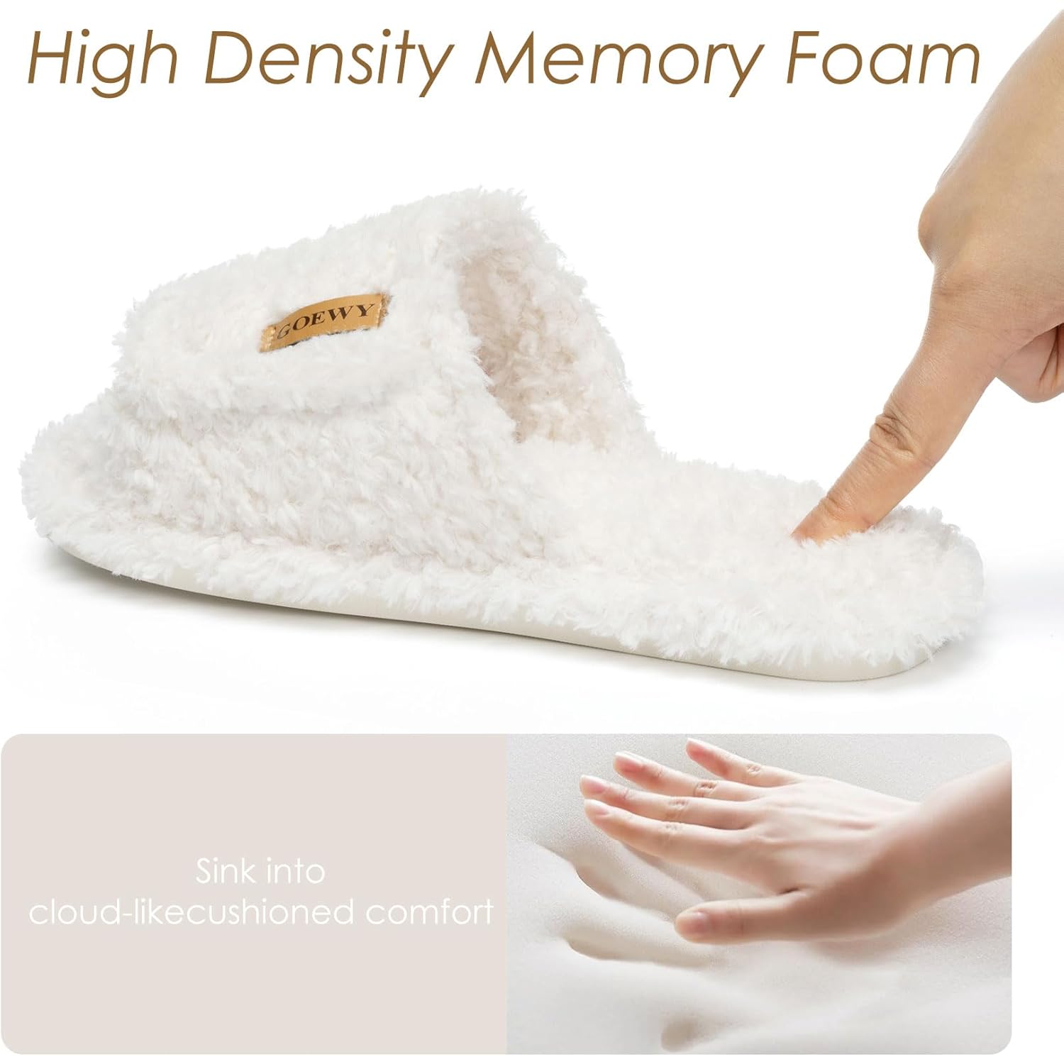 Women's Slippers Adjustable White