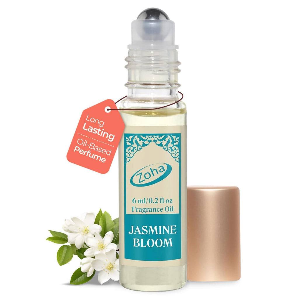 Jasmine Bloom | Roll on Perfumes for Women & Men | Alcohol-free Jasmine Perfume Oil | Travel Size Long Lasting Fragrance | 6ml Roller