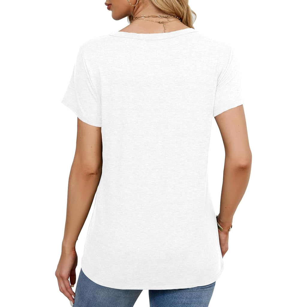 KILISU 2PCS Women Short Sleeve T Shirts Crew Neck Solid Soft Basic Tee Casual Loose Fit Lightweight Summer Tops Clothes 2026
