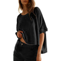Dokotoo Summer Shirts 2026 Womens Solid T Shirts for Women Loose Oversized Tops Basic Tee