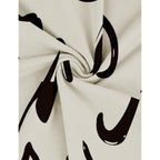 Women's Bell Sleeve Side Split Tunic Top Beige/Black