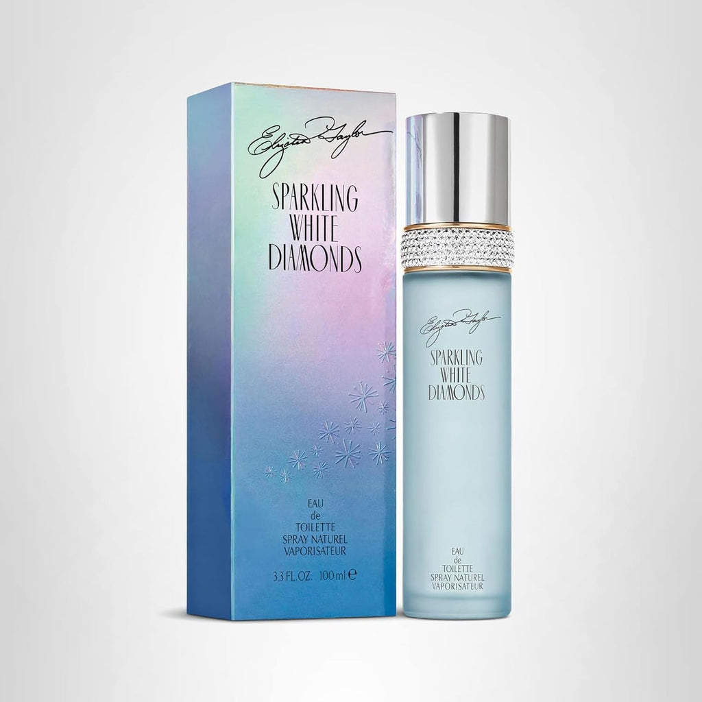Elizabeth Taylor Women's Perfume, Sparkling White Diamonds, Eau De Toilette EDT Spray, 3.3 Fl Oz