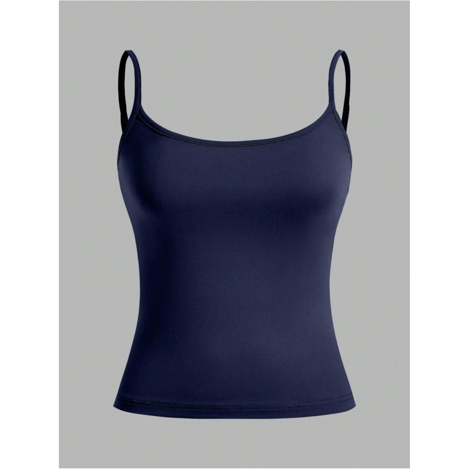 Women's Spaghetti Strap Crop Tank Top Black/Dark Blue/Grey