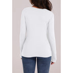 WIHOLL Long Sleeve Thermal Shirt for Women Light Fleece Tops Spring 2026 Crew Neck Casual Basic T-Shirts
