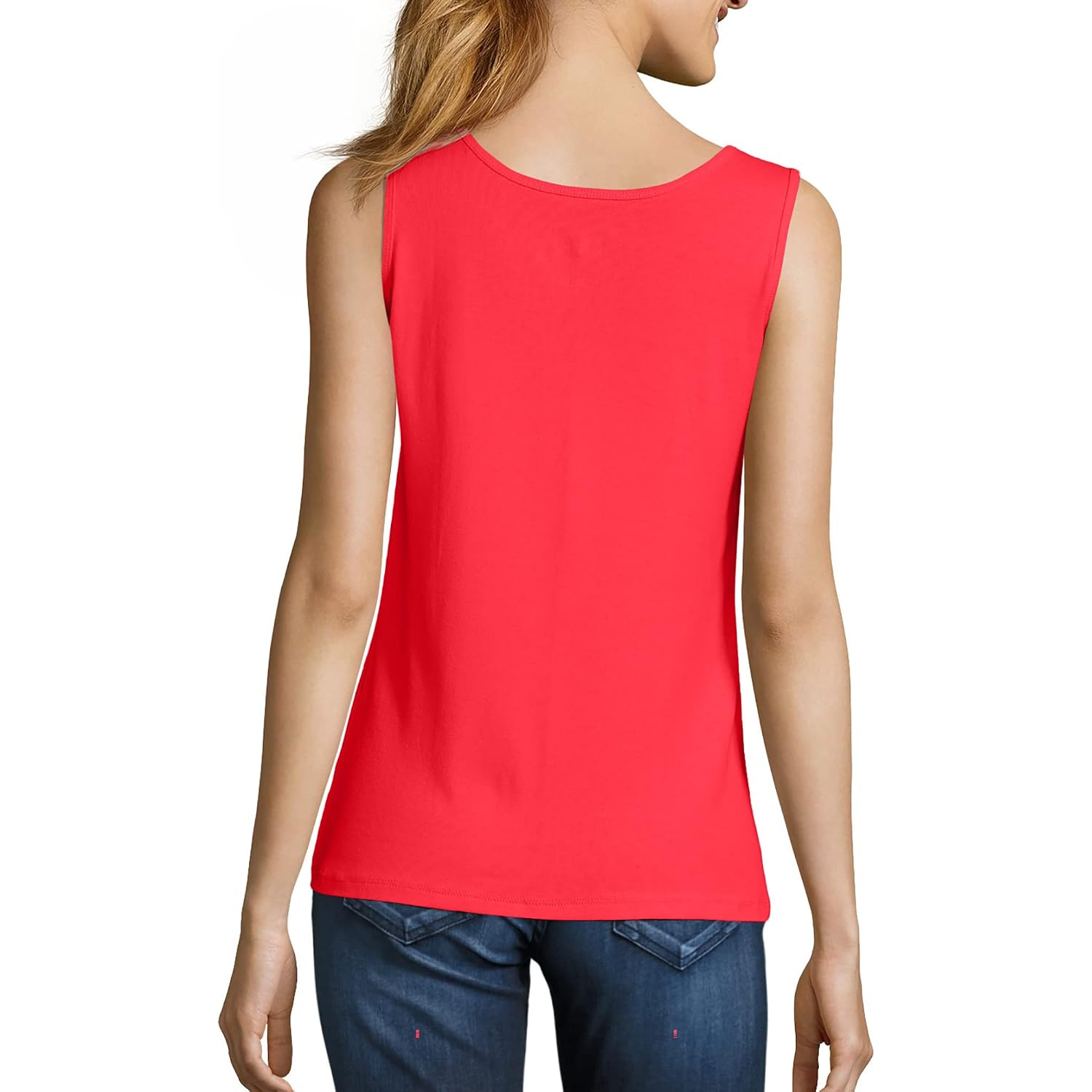 Hanes Women's Shirts, Women’s Mini-Ribbed Cotton Tank Tops, Women’s Sleeveless T-Shirts, Women’s Tanks