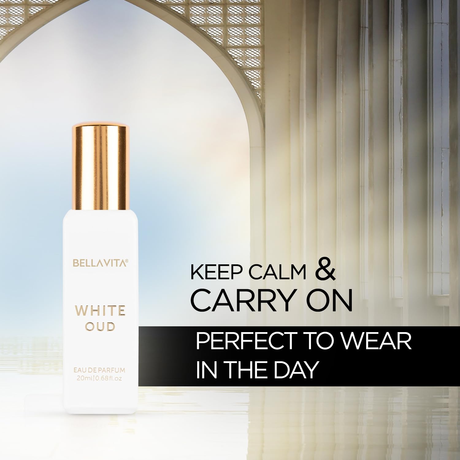 Bellavita Luxury WHITE OUD Eau de Parfum | 20 ml (0.7 fl.oz.) | Travel Size Perfume for Men and Women | Fruity, Artemisia Lemon, Freesia, and Tobacco Notes | Long Lasting Unisex Fragrance