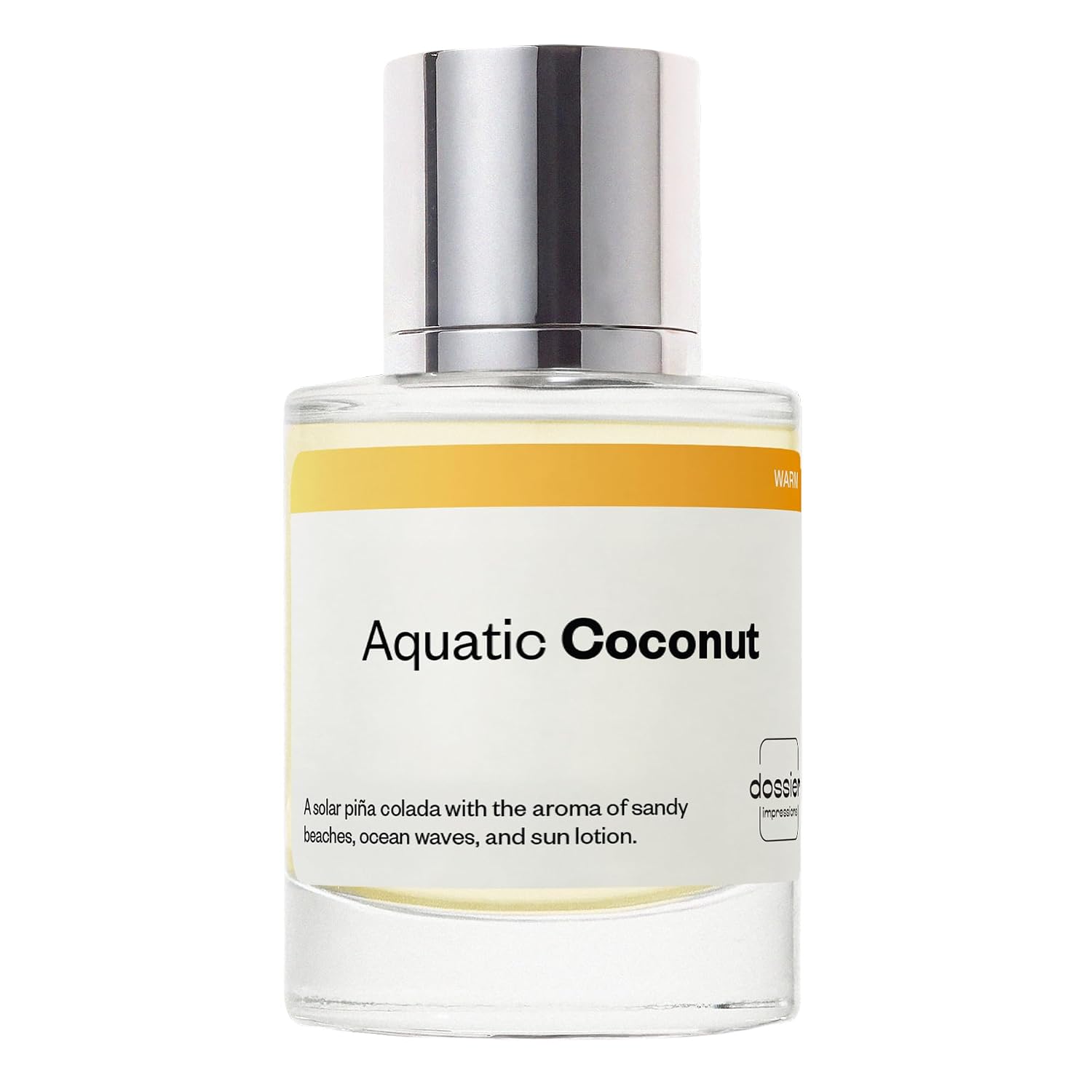 Dossier - Aquatic Coconut - Inspired by Beach Walk - Eau de Parfum - Long-Lasting Fragrance - Unisex - 1.7 fl oz (50ml)
