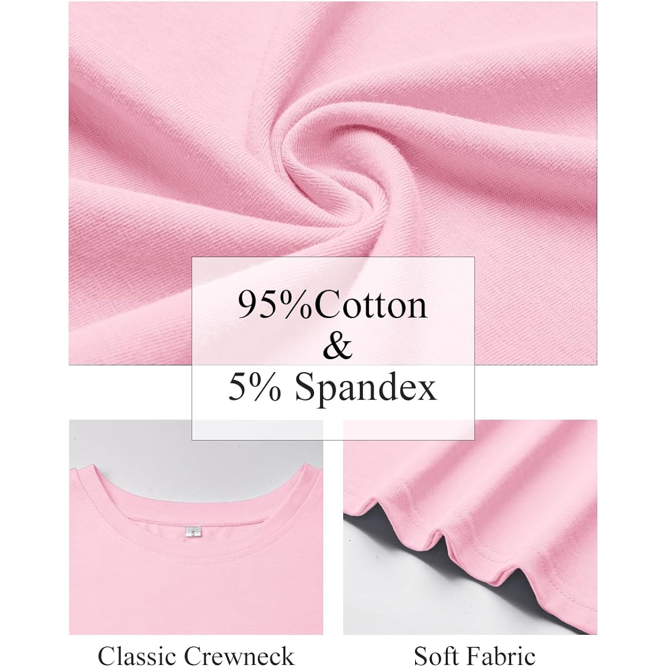 GKBK Women's T Shirts Cotton Short Sleeve Summer Tops Casual Soft Basic Tee | Crew Neck, Loose Fit, Comfortable and Breathable Material, Plain Shirt, 2026 Fall Outfits