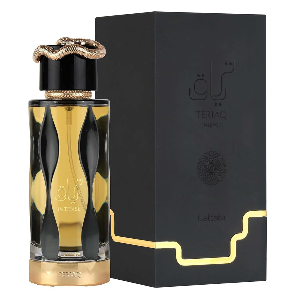 Lattafa Teriaq Intense for Unisex Eau de Parfum Spray, 3.4 Ounce / 100 ml
