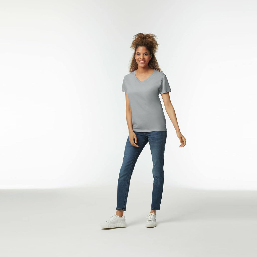 Gildan Women's Heavy Cotton V-Neck T-Shirt, 2-Pack