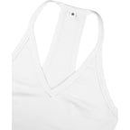 Women's Racerback V-Neck Tank Top White