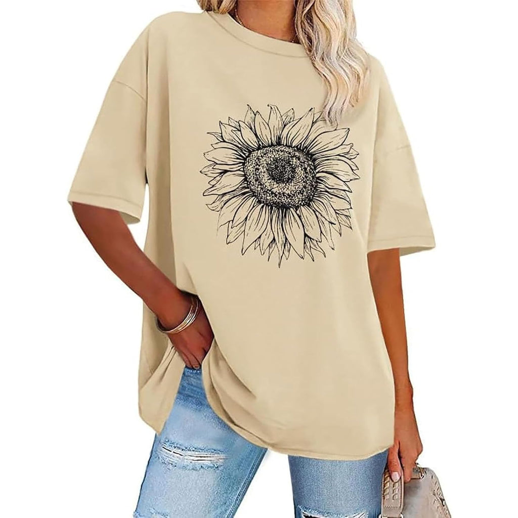 Womens Oversized Tshirt Graphic Tees Crew Neck Summer Short Sleeve Loose Fit Tops 2026