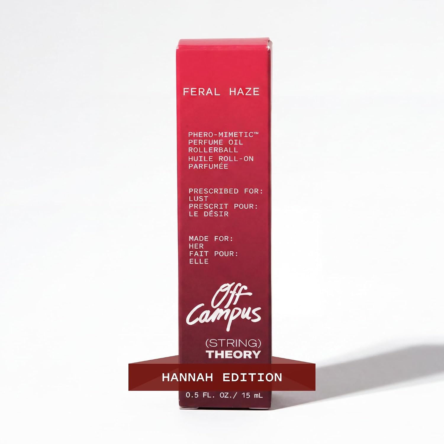 x Off Campus - Hannah - Women's Pheromone Roll On Perfume Oil - Spicy & Sweet Vanilla Amber Boozy Gourmand Musk - Dark Rum, Vanilla, Tonka Bean - Lasts 3 Hrs Long - Phero-Mimetic Perfume