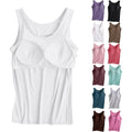 Tank Tops with Built In Bras - Women Padded Sports Cami Shirts Workout Yoga Camisole Tops Casual Comfy Undershirt