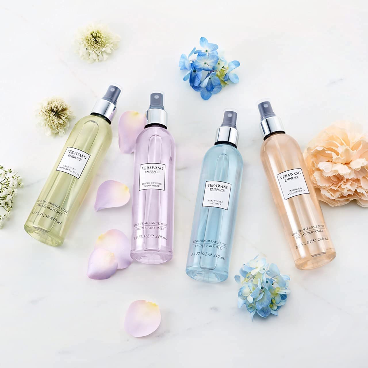 Vera Wang Embrace Green Tea and Pear Blossom Body Mist 8 fl oz (Pack of 1), Notes of Earthiness, Peony, and Sandalwood, Women's Fragrance, Long Lasting, Everyday Fragrance