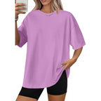 WIHOLL Oversized Tshirts for Women Summer Tops Short Sleeve T Shirts Beach Vacation Clothes Travel Outfits Fashion 2026