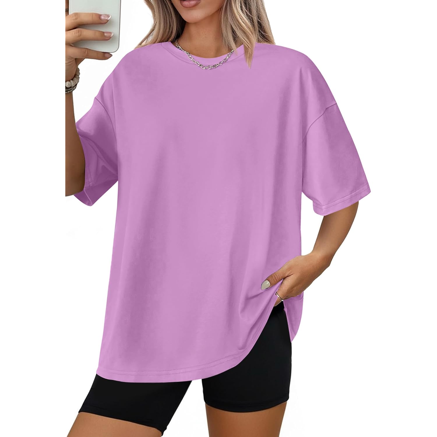 WIHOLL Oversized Tshirts for Women Summer Tops Short Sleeve T Shirts Beach Vacation Clothes Travel Outfits Fashion 2026