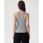 SUUKSESS Womens Padded Cotton Ribbed Tank Tops Square Neck Racerback Basic Tops
