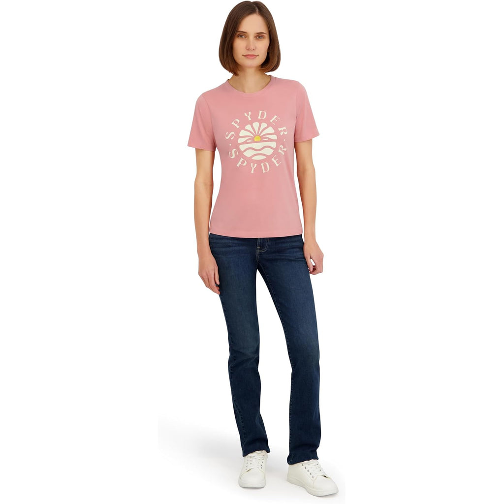 Spyder Women's Retro Sunset Graphic Short Sleeve Tee T-Shirt