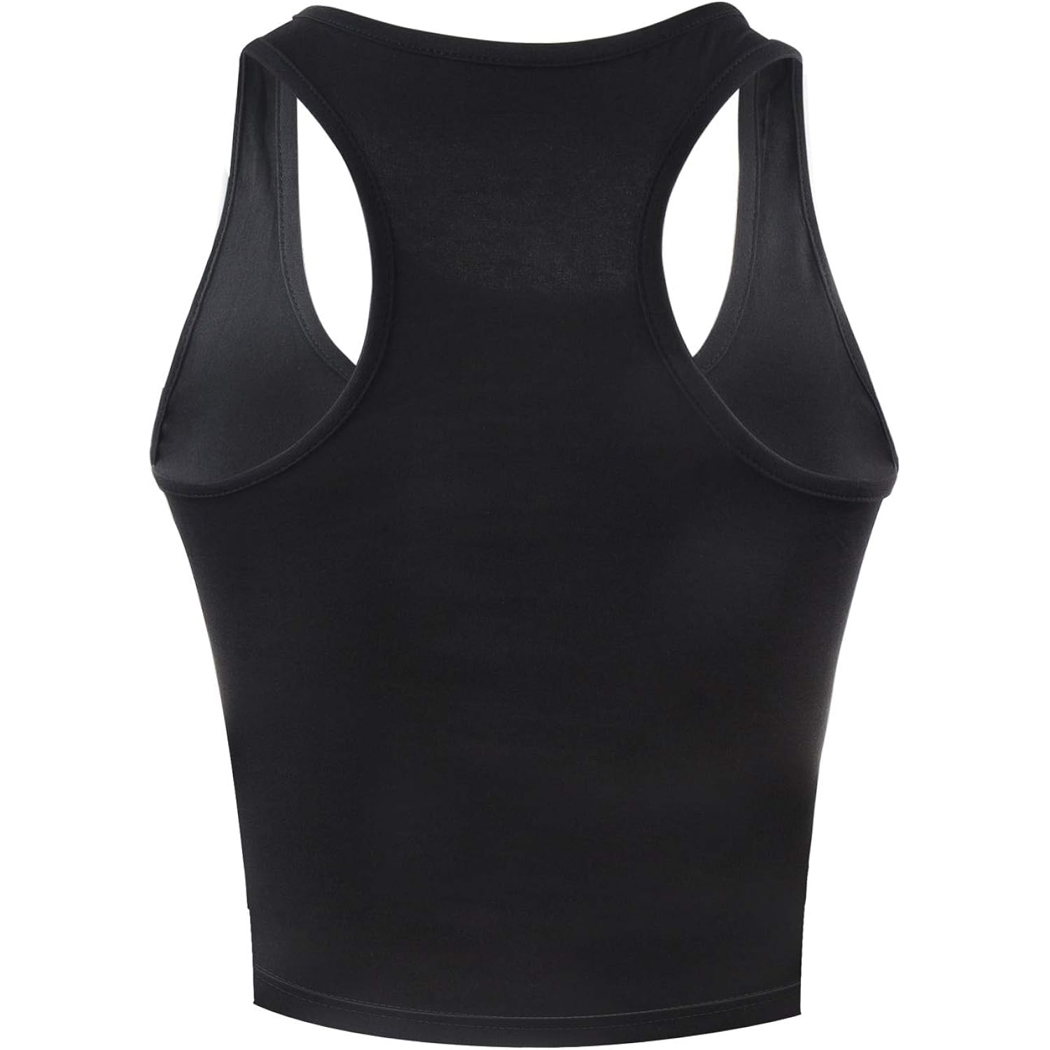 Women's Racerback Crop Tank Top Black/White/Grey/Dark Blue