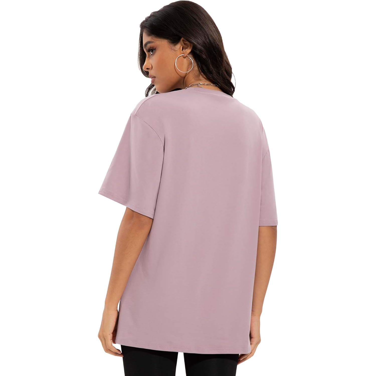 Siimcuzy 1/2/4 Pack Oversized Tshirts for Women, Loose Fit Crew Neck Summer Baggy Tops Workout Tees Plus Size T Shirts
