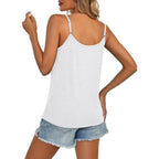 Women's Adjustable Scoop Neck Tank Top White