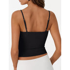 Trendy Queen Womens Summer Double Lined Adjustable Spaghetti Strap Tank Top