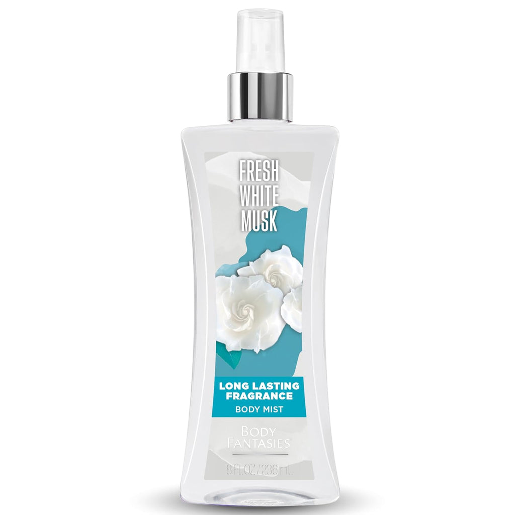 Body Fantasies Signature Fragrance Body Spray, Fresh White Musk, 8 Fluid Ounce