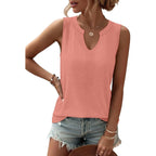 TICTICMIMI Tank Tops for Women Summer V Neck T-Shirts Basic Sleeveless Trendy Tee Loose Fit 2026 Fashion Clothes