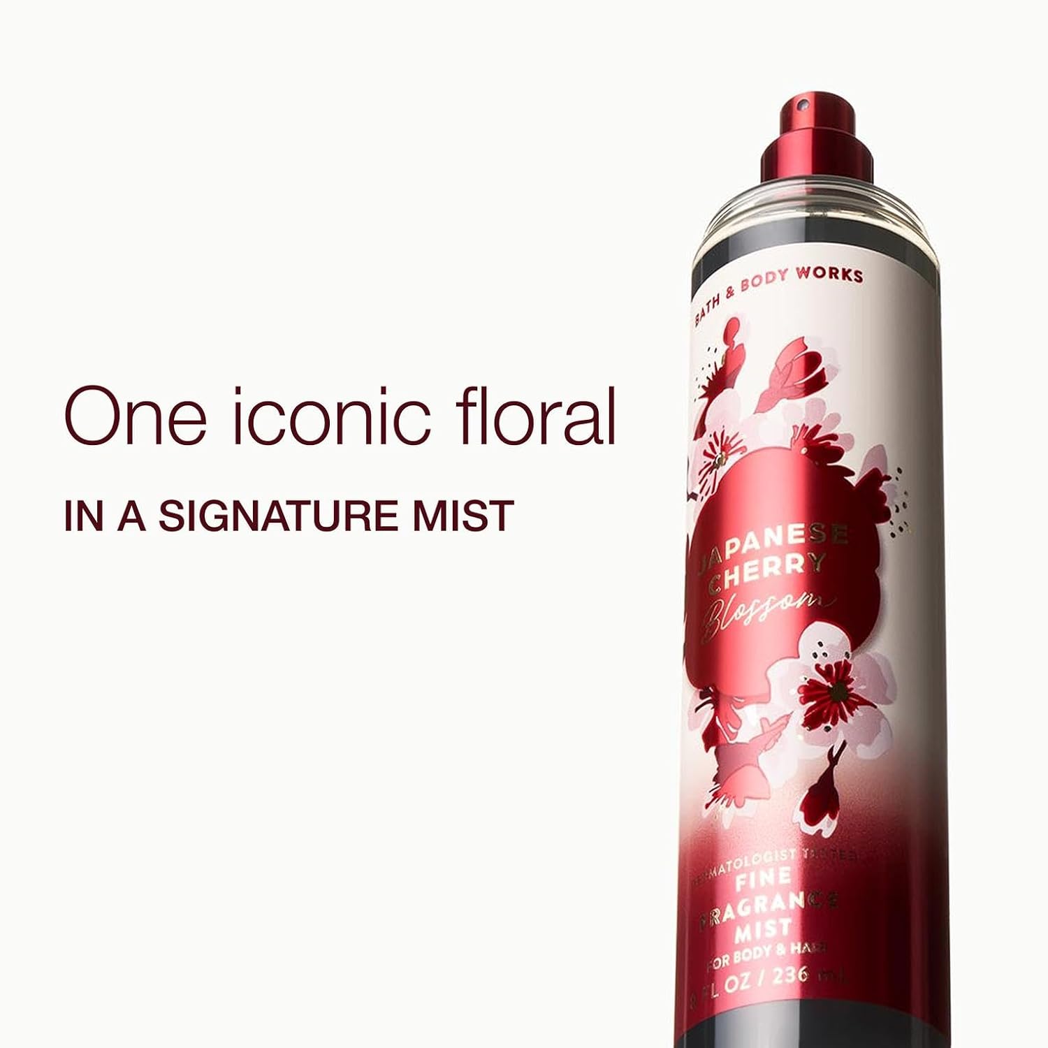 Bath & Body Works Japanese Cherry Blossom Fine Fragrance Mist, Body Spray & Perfume for Women, Long-Lasting Personal Fragrance, Iconic Floral Scent, 8 fl oz - 1 Pack