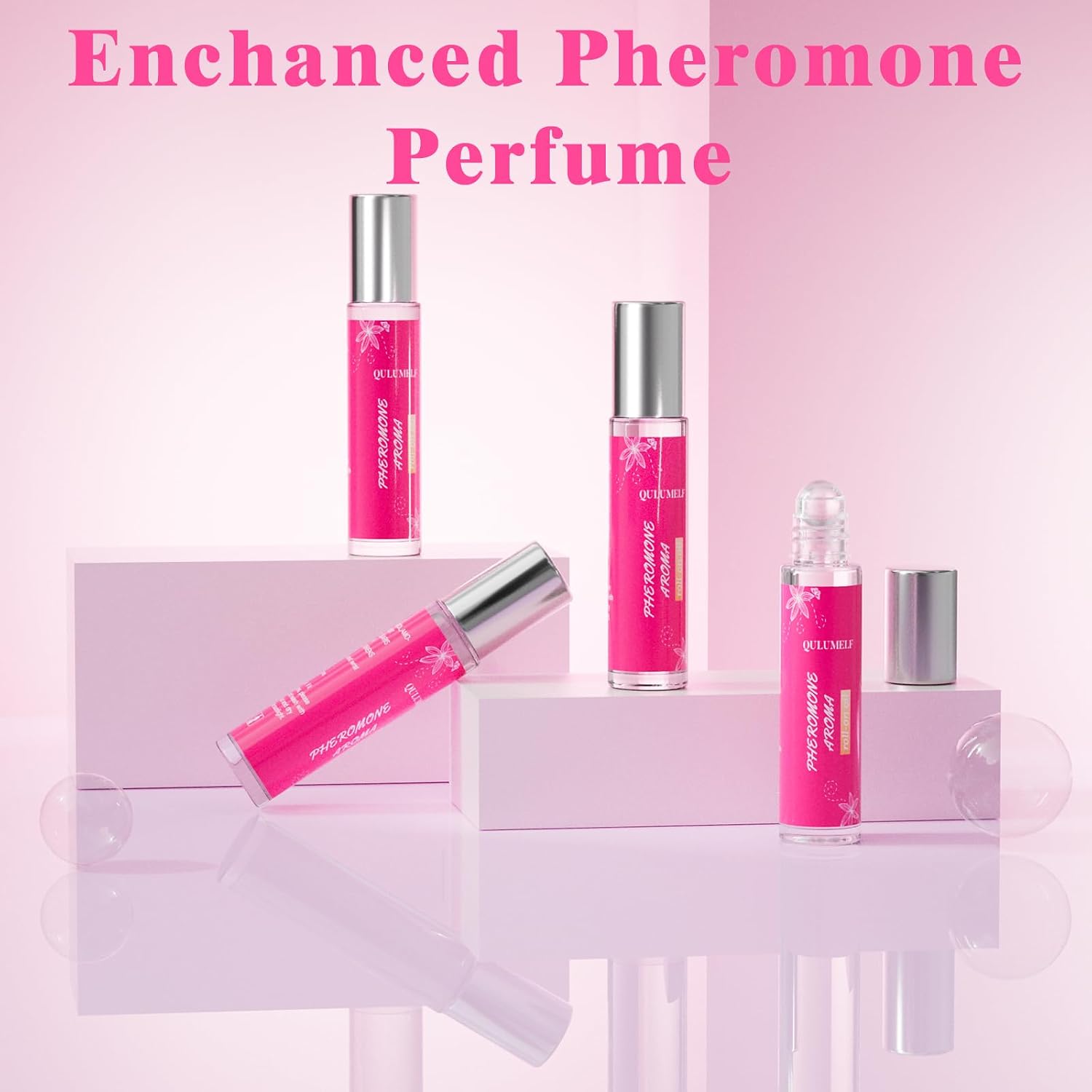 Pheromone Perfume for Women,Fragrance Pheromone Cologne Attract Men, Long Lasting Women's Perfume, Roller Ball Design, Portable and Fruity