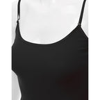 Women's Long Cami Tunic Tank Top Black