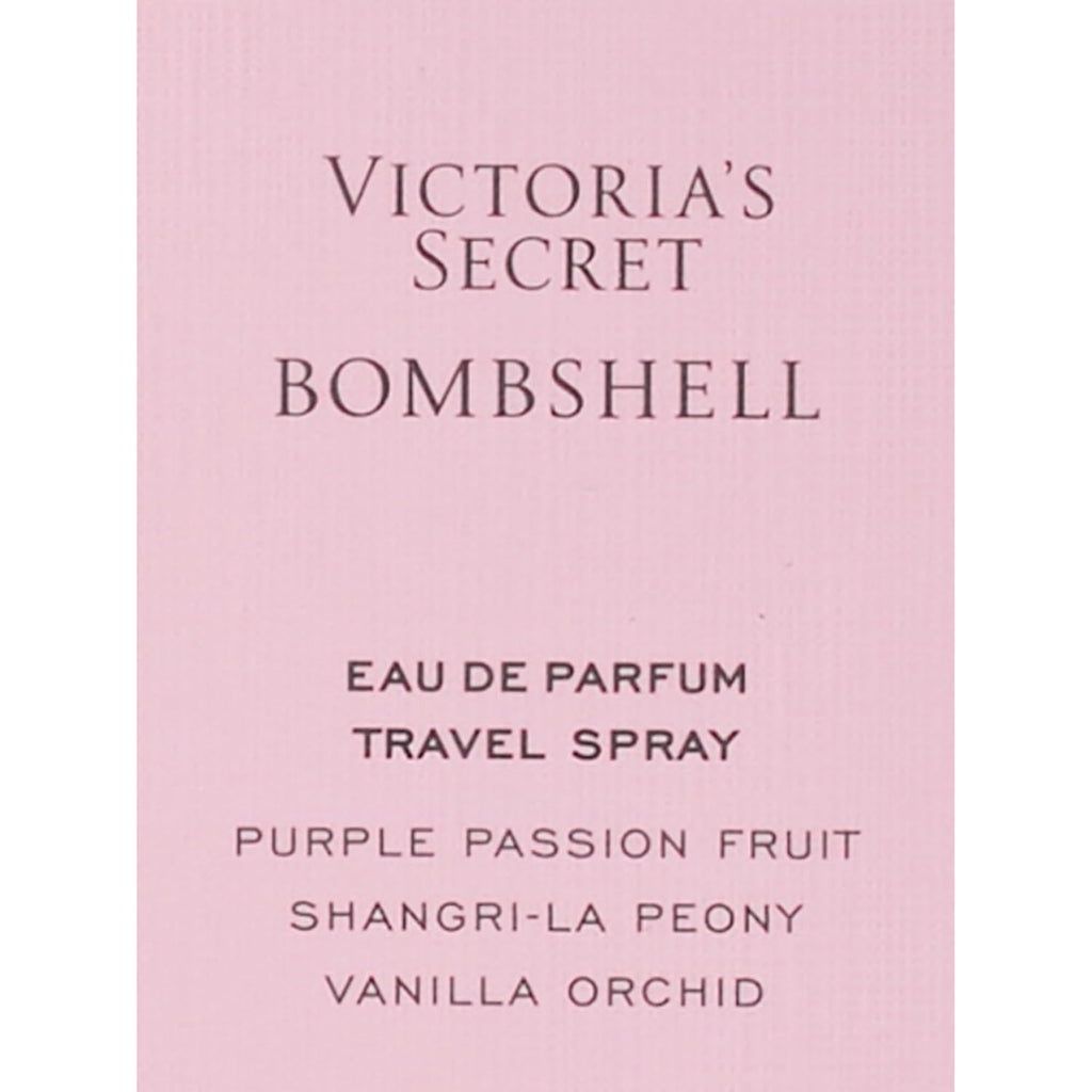 Victoria's Secret Bombshell Eau de Parfum Travel Spray, Notes of Purple Passion Fruit, Shangri-La Peony & Vanilla Orchid, Mini Perfumes for Women (0.23 oz)