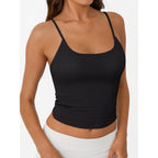 Trendy Queen Womens Summer Double Lined Adjustable Spaghetti Strap Tank Top