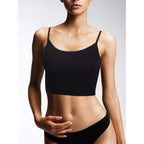 Women's Spaghetti Strap Crop Tank Top Black/White/Grey