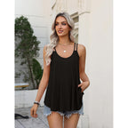 Zeagoo Womens Flowy Tank Tops Spaghetti Strap V Neck Camisole Dressy Casual Summer Loose Fit Sleeveless Shirts