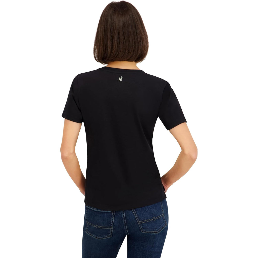 Spyder Women's Rhinestone Wordmark Graphic Short Sleeve Tee T-Shirt