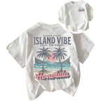 SOLY HUX Women's Hawaiian Beach T Shirts Tropical Graphic Tess Short Sleeve Tops Vacation Clothes