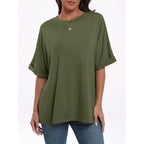 ANRABESS Womens Tops Oversized T Shirts Short Sleeve Crewneck Summer Casual Loose Basic Tee Shirt 2026 Trendy Fashion Clothes