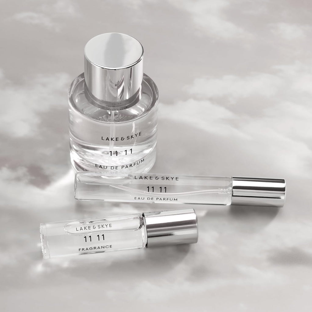 Lake & Skye 11 11 Eau de Parfum Travel Spray, Clean Skin Musk & White Amber Unisex Fragrance with Ozonic & Marine Notes, 0.5 fl oz (15 ml)