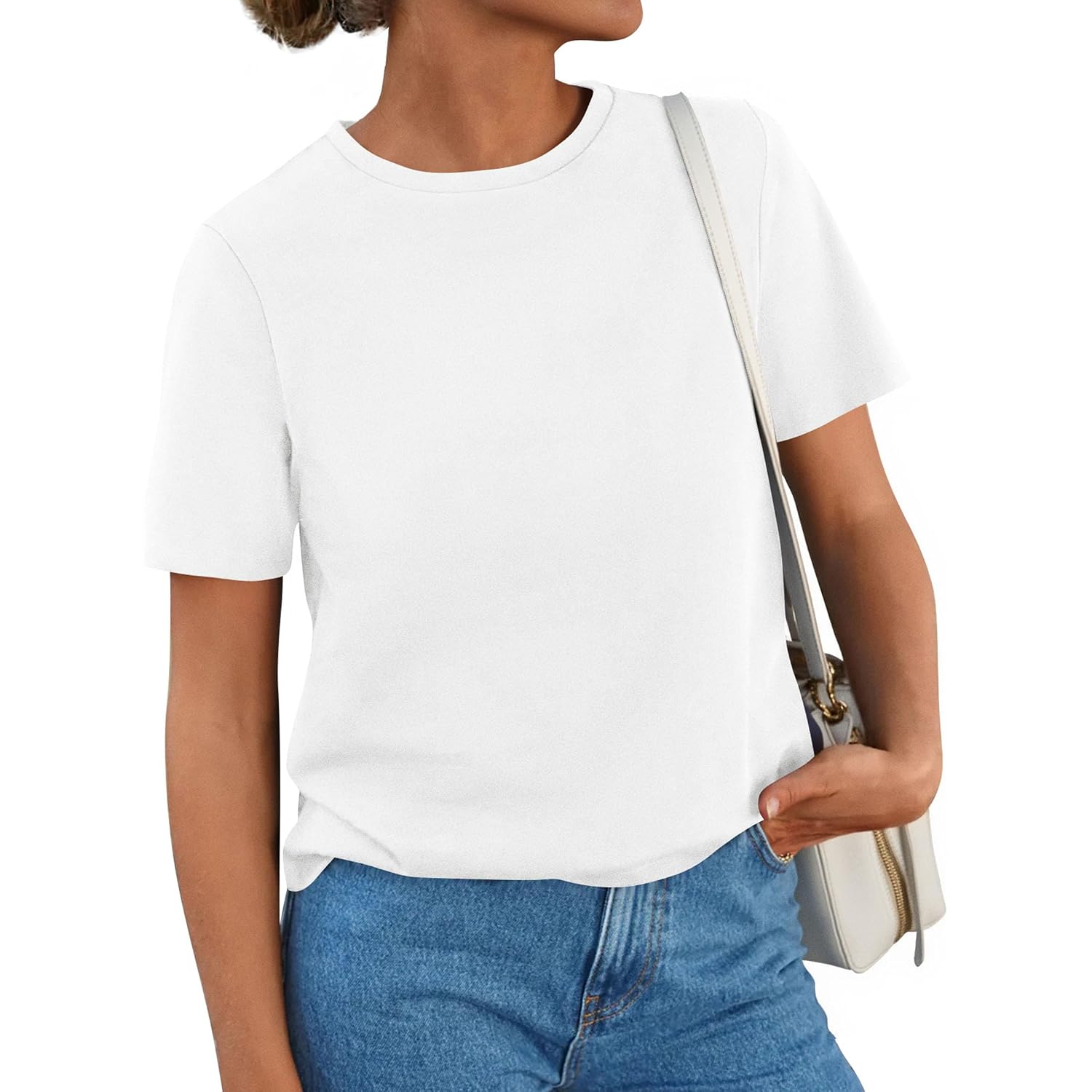 PRETTYGARDEN Womens Short Sleeve Tops Summer 2026 Casual Crewneck Cotton Basic Tee Shirts Fashion Clothing Spring Outfits
