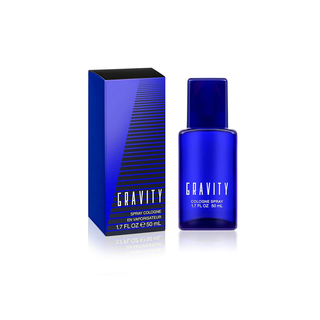 Coty Classics Gravity Eau de Cologne Spray, Seductive Blue Fragrance for Men with notes of Mandarin Orange, Sage, Earthy Woods, Vanilla and Leather 1.7 fl oz (Pack of 1)