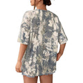 SOLY HUX Women's Camo Print T Shirts Loose Short Sleeve Crew Neck Drop Shoulder Tee Tops Streetwear