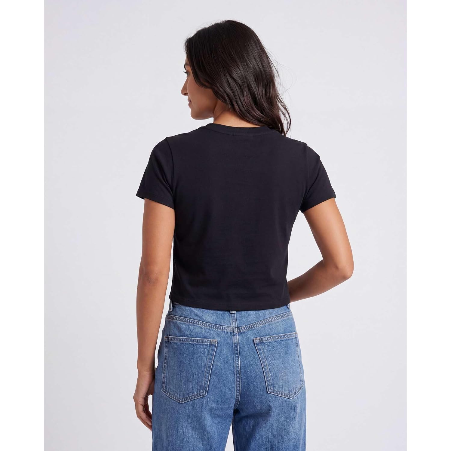 Real Essentials 3 Pack: Women's Cropped Cap Sleeve T Shirts Cotton Crew Neck Short Sleeve Tees Casual Going Out Summer Tops