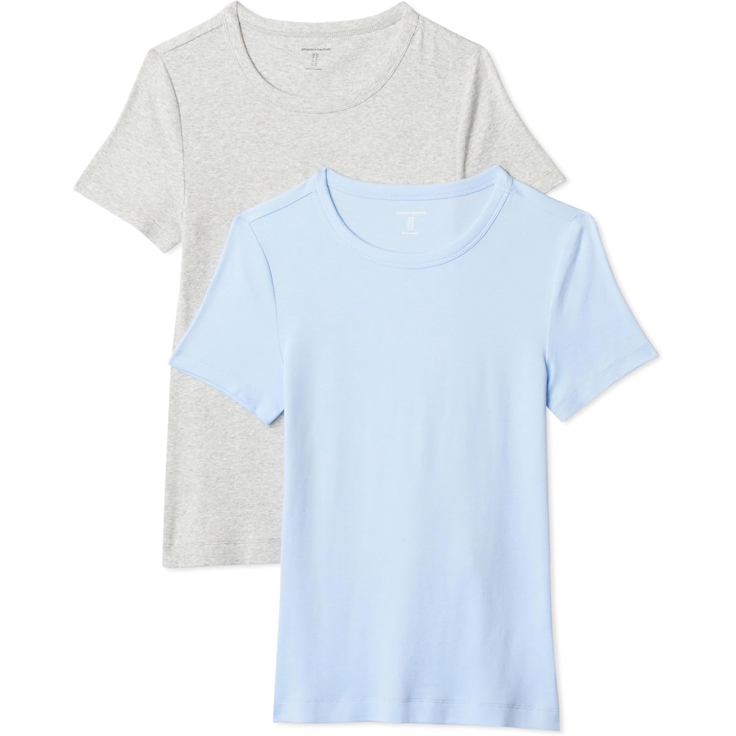 Amazon Essentials Women's Slim-Fit Short-Sleeve Crewneck T-Shirt, Pack of 2