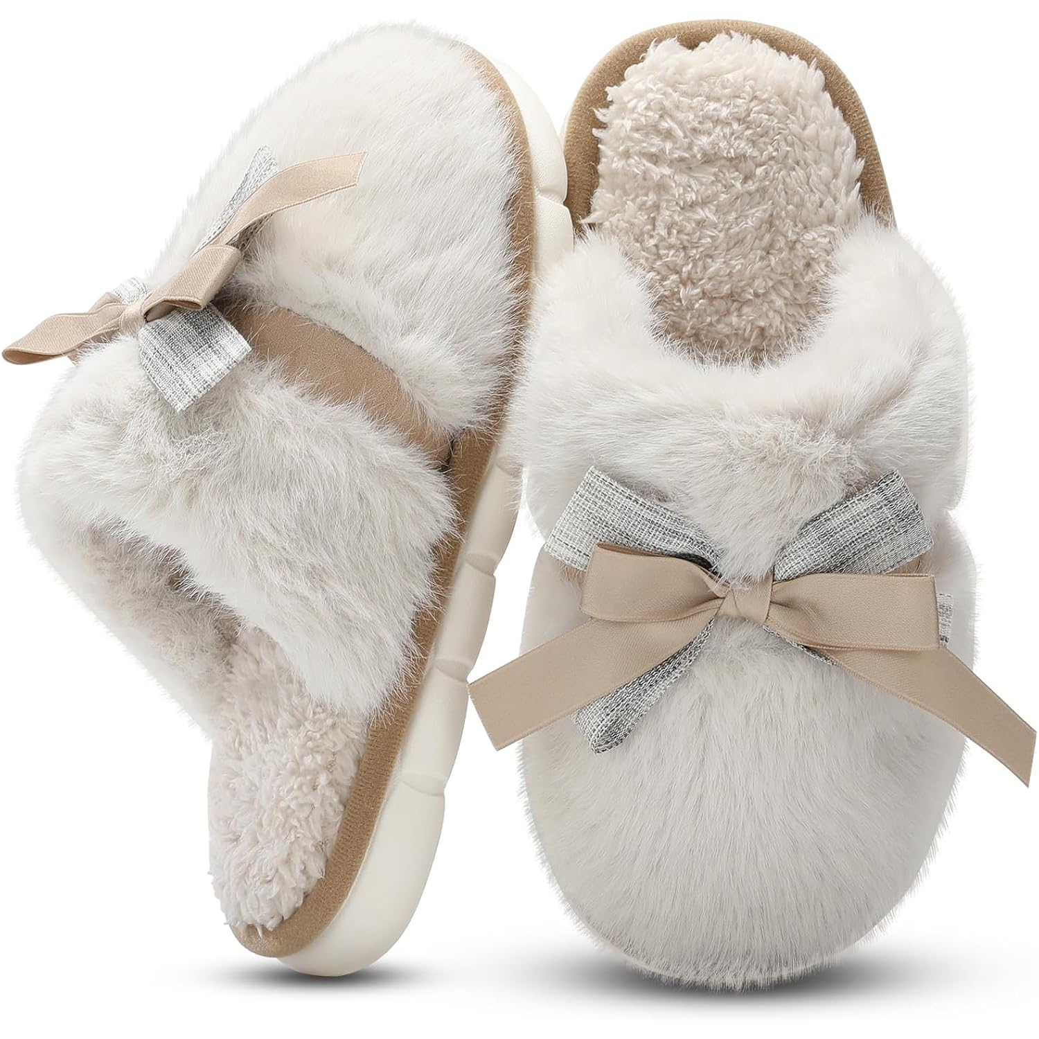 Women's Slippers Butterfly Beige