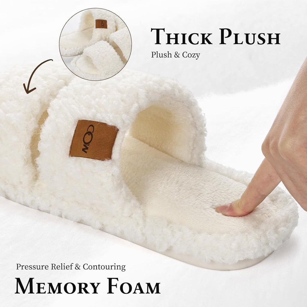 Women's Slippers Open-Toe White