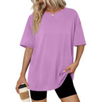 WIHOLL Oversized Tshirts for Women Summer Tops Short Sleeve T Shirts Beach Vacation Clothes Travel Outfits Fashion 2026