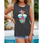 Womens Tank Tops Summer T Shirts Sleeveless Casual Loose Tunic Blouses 2026