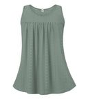 Women's Flowy Scoop Neck Tunic Top Grayish Green